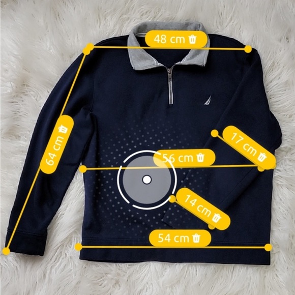 Navy Blue Quarter-Zip Sweater by Nautica - Picture 7 of 8